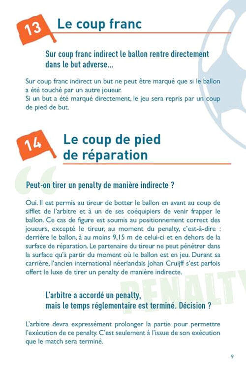 Coup franc et coup de pied de réparation