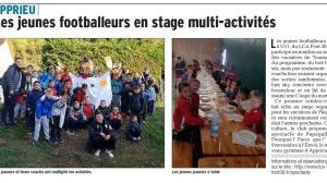 Stage de Toussaint pour les footballeurs