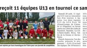 Les U13 du LCA Foot 38 en plateau