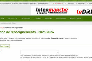 Fiche de renseignement