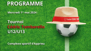 Tournoi U13 Cédric Tombarello - Le programme