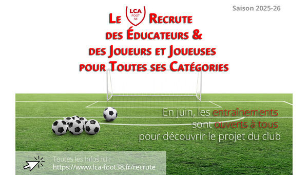 Notre club grandit et vous invite à faire partie de l’aventure !