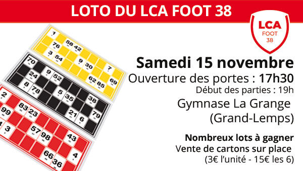Participez au loto du LCA le samedi 15 novembre