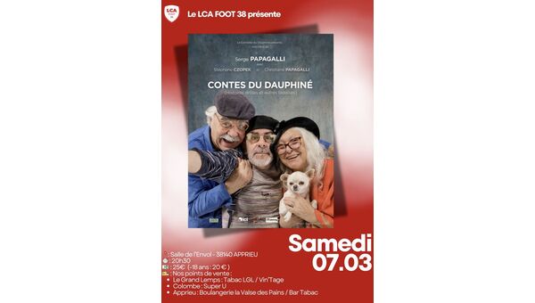 Contes du Dauphiné arrive à Apprieu : une soirée humour et terroir à ne pas manquer !