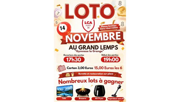 Participez au loto du LCA le samedi 14 novembre